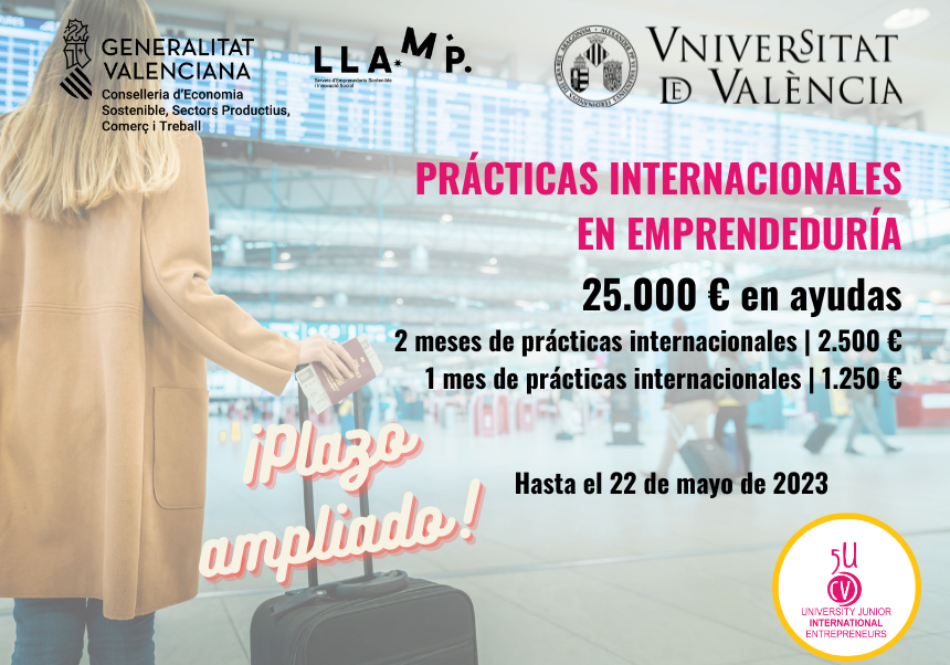 Ampliado el plazo de solicitud de Prácticas Internacionales de Emprendimiento